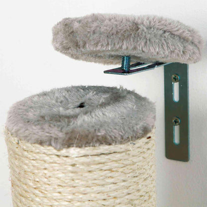 Trixie Poste Rascador para fijar en pared, ø11×80cm, Gris