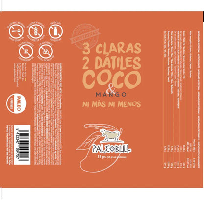 Barrita energética de Mango con dátiles y coco Paleobull 55 g