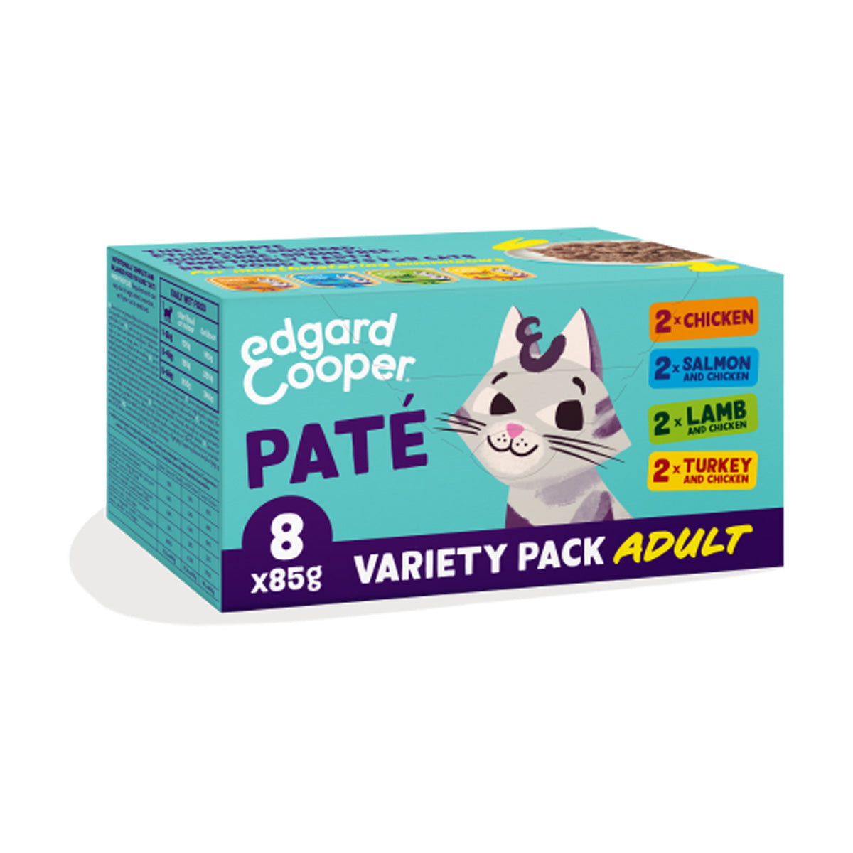 Multipack 8x85g Tarrina paté Comida Húmeda Edgard & Cooper