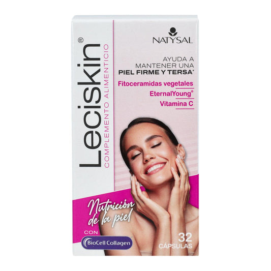Leciskin complemento alimenticio piel firme y tersa Natysal 32 cápsulas