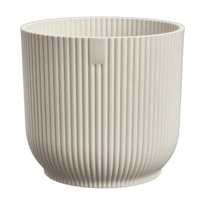 Maceta Blanco Lino Vibes Fold Round Mini Elho 11cm 100% reciclado