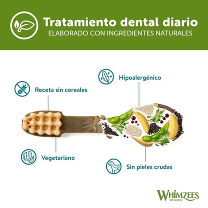 Whimzees Snack dental para perros Toothbrush M 12 uds