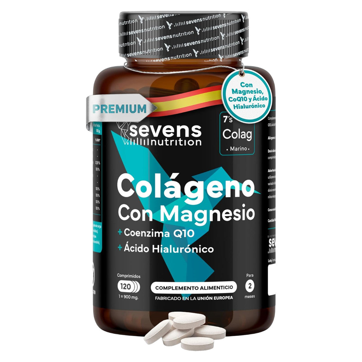 Colágeno con Magnesio Sevens Nutrition 120 cápsulas