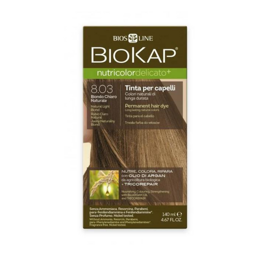 Tinte Rubio Claro Natural Delicato Dye 8.03 Biokap