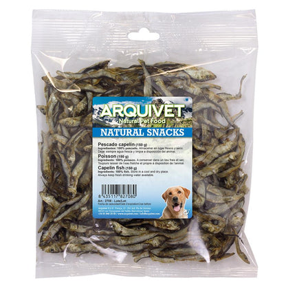 Snack natural para perros Pescado Capelín Arquivet 150 g