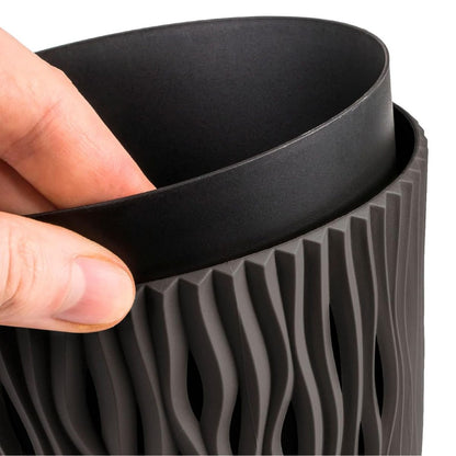 Maceta Duna con inserto gris topo D 16 x 14