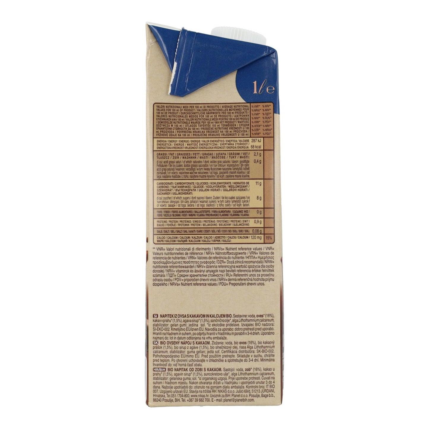 Bebida BIO avena y chocolate Scotti