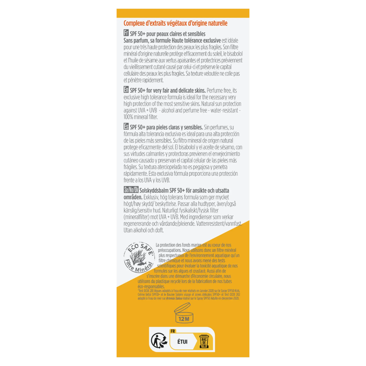 Protector solar Cara y zonas delicadas en bálsamo SPF50 Bioregena, 40 ml