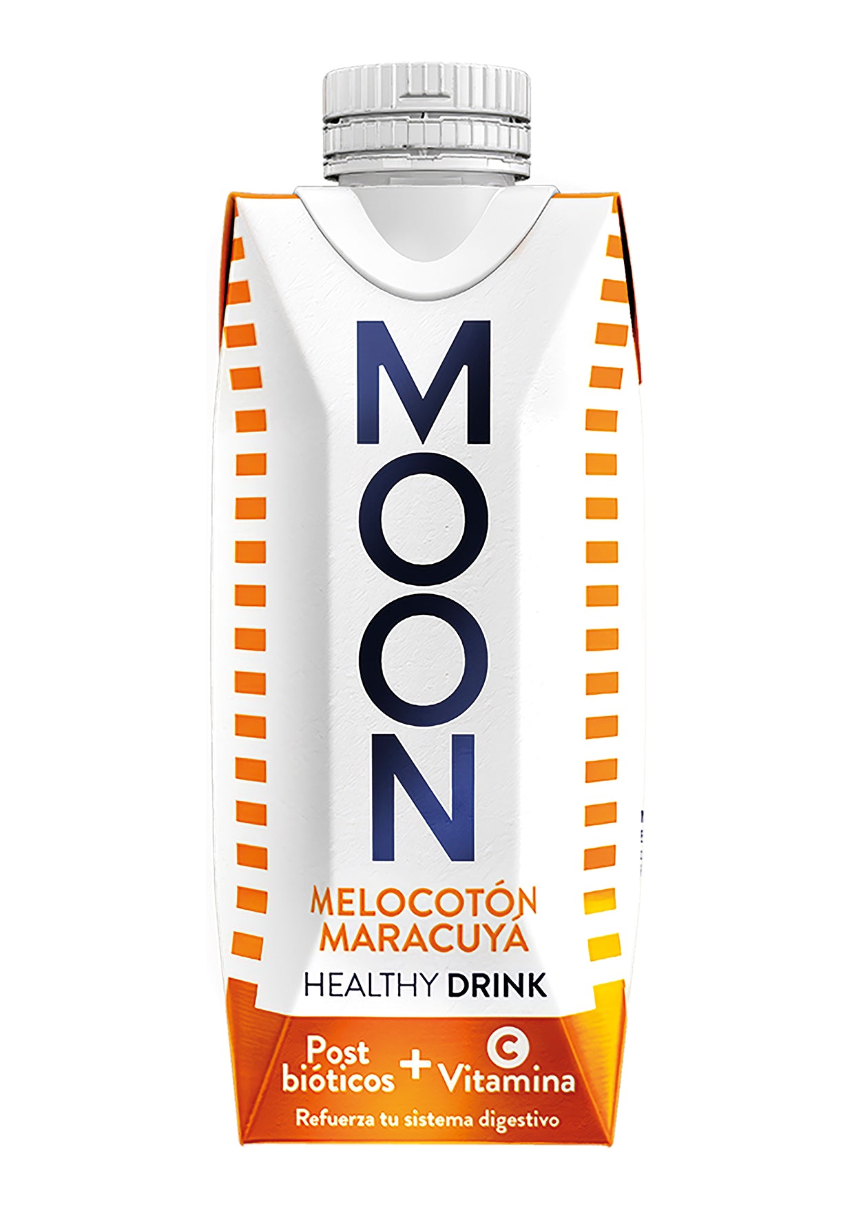 Healthy Drink Melocotón y Maracuya Bio con Post-bióticos y Vitamina C MOONDRIKS 330 ml