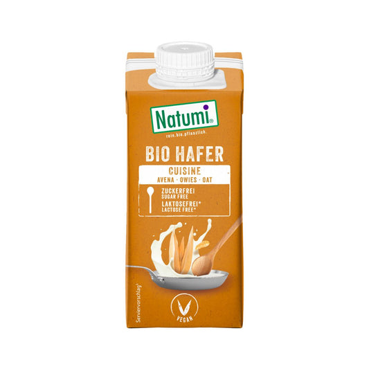 Crema para cocinar de Avena Liquida Bio Natumi, 200 ml