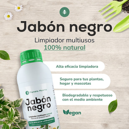 Jabón potásico Negro Planeta Huerto 1 L