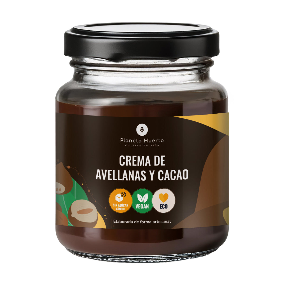 Crema de avellanas y cacao sin azúcares añadidos ECO Planeta Huerto 230 gr