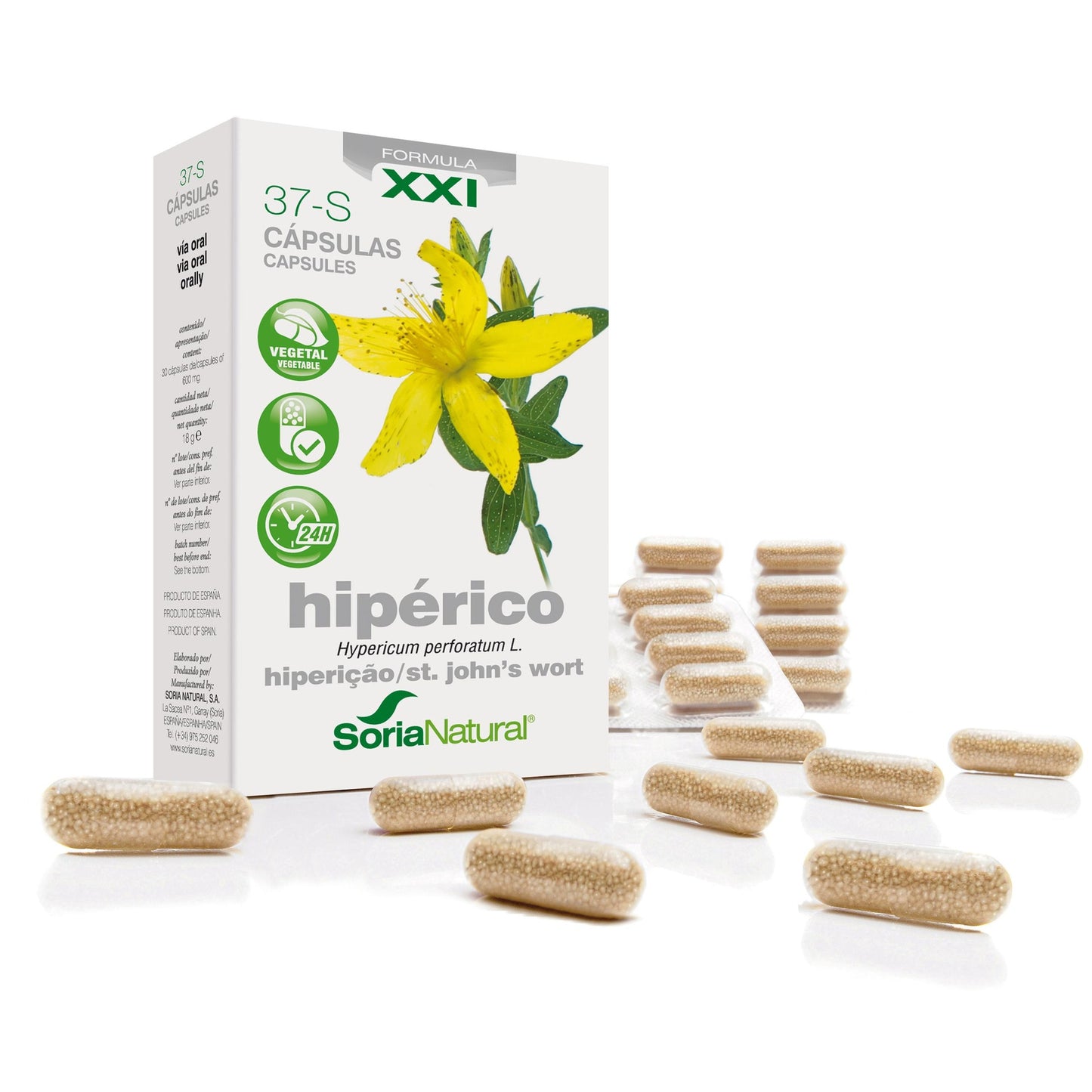 37-S Hipérico XXI · Soria Natural · 30 cápsulas