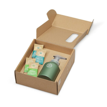 Set Premium Botella Forever + 8 Pastillas Jabón (Eucalipto y Albahaca) The Green Lab