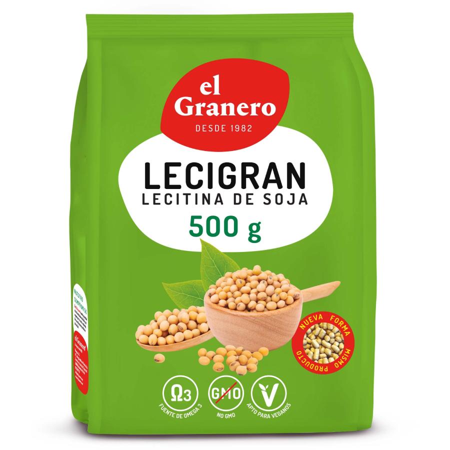 Pack 2x Lecigran Lecitina de Soja IP no GMO El Granero 500 g