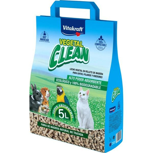 Vitakraft Vegetal Clean 5 L Lecho vegetal en pellets