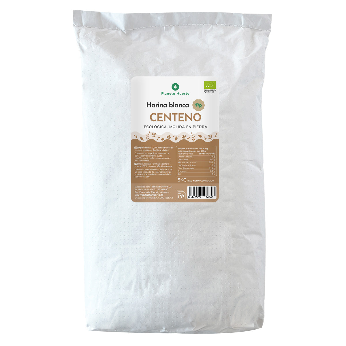 Harina Blanca de Centeno Eco Planeta Huerto 5 Kg