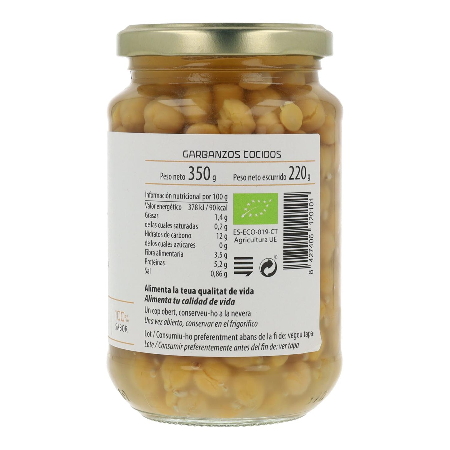 Pack 6x Garbanzos cocidos ECO Cal Valls 220 g