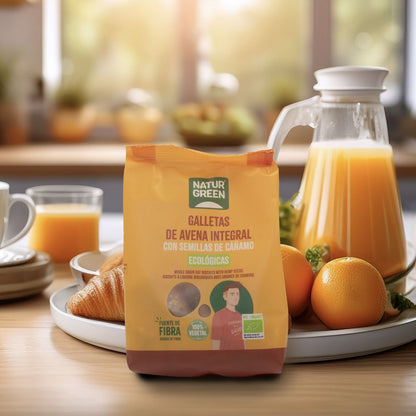 Galleta de Avena Integral con cáñamo Bio NaturGreen 140 g