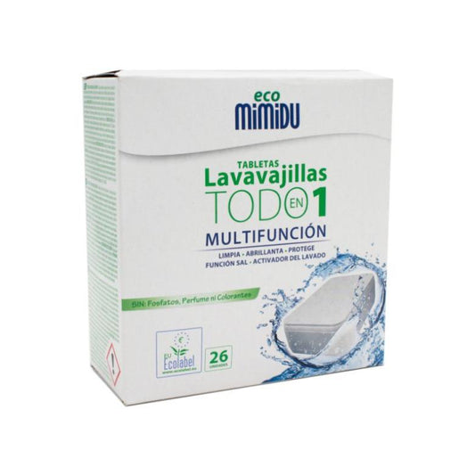 Tableta Lavavajillas Todo En Uno  Mimidu ECO 26 dosis