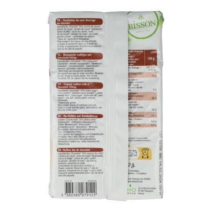 Galletas Barquillos de Chocolate Veganas Bisson 190g