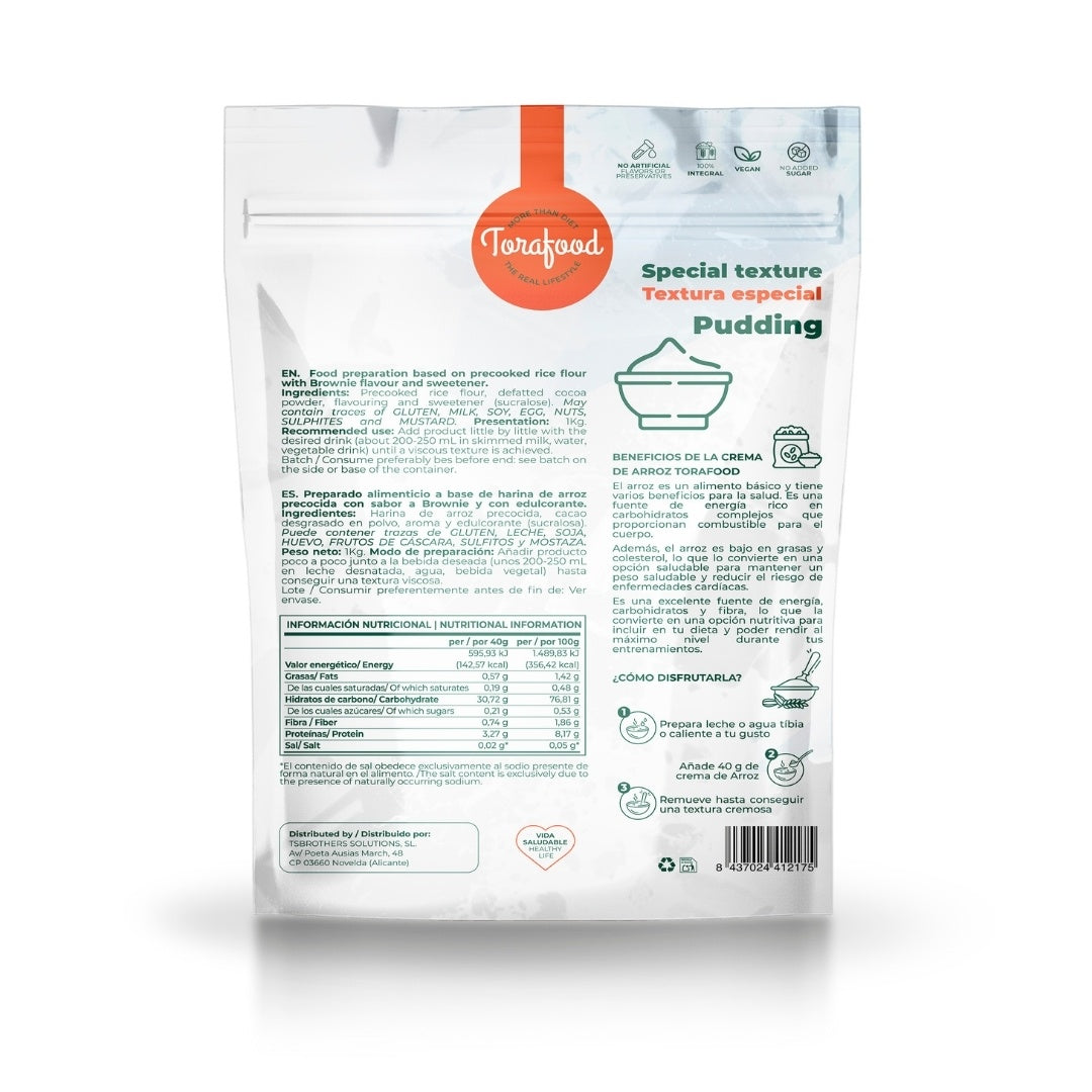 Crema De Arroz Brownie Torafood 1kg
