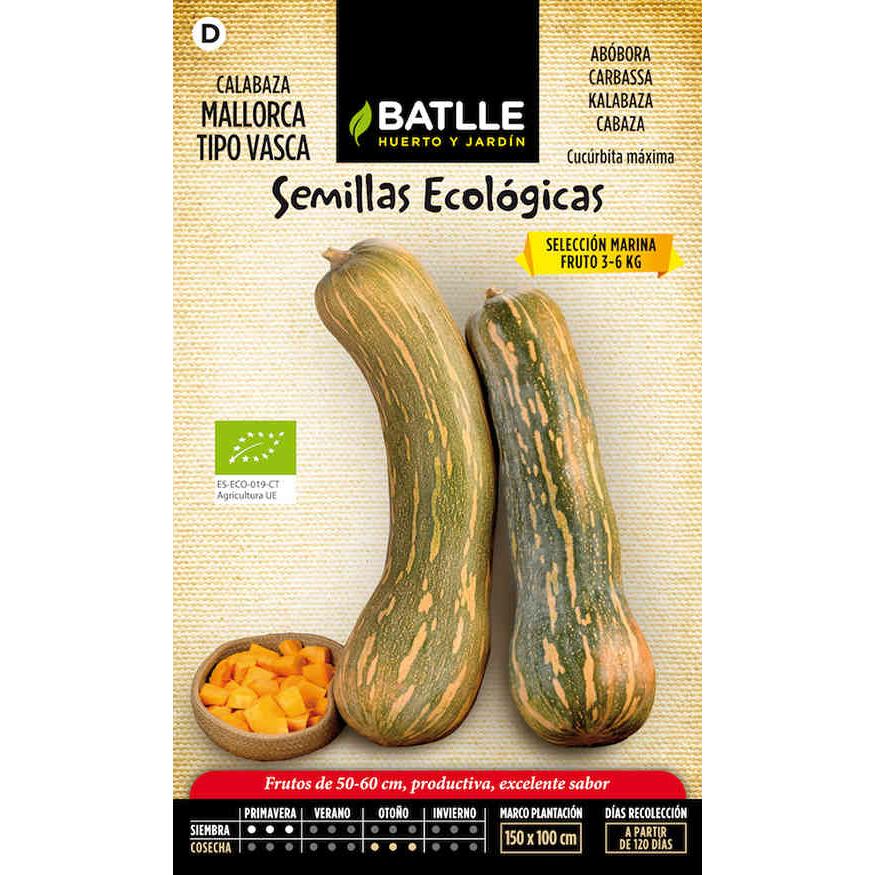 Semillas ecológicas de Calabaza Mallorca Batlle