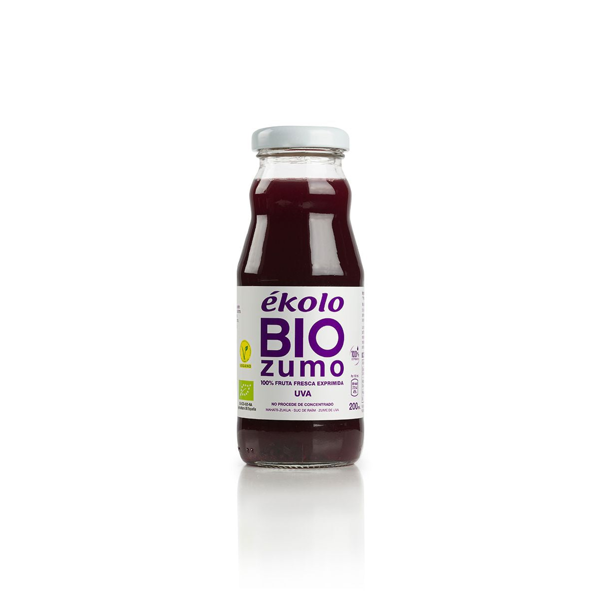 Zumo de Uva Negra BIO 100% exprimido Ékolo 200ml