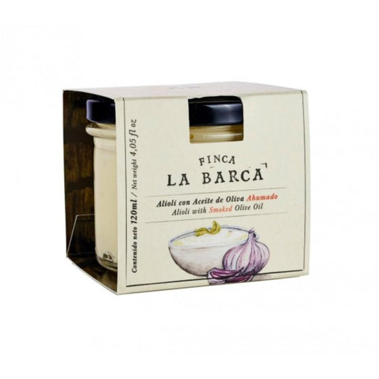 Alioli con aceite de oliva ahumado y ajo Finca la Barca 120ml