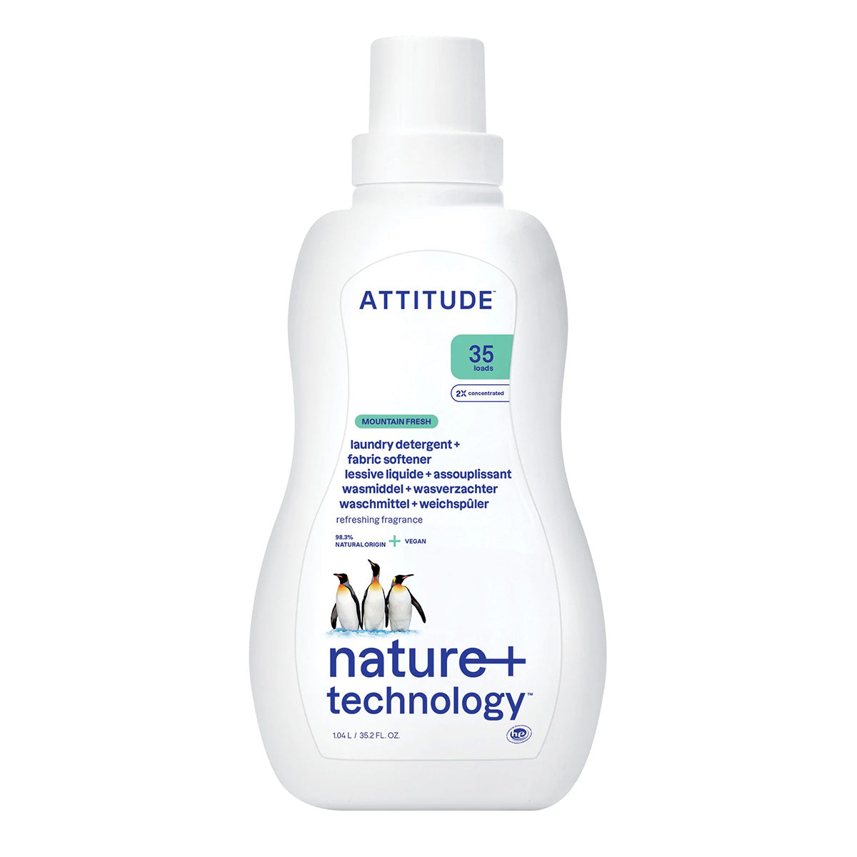 Detergente y suavizante 2 en 1 Mountain Fresh Nature + technology 35 loads Mountain Essentials