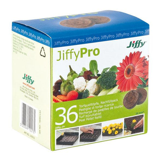 Recambio 36 Pastillas de turba prensada Jiffy