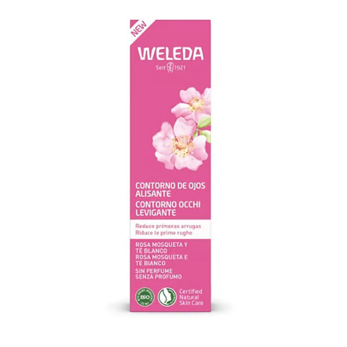Contorno de Ojos Alisante de Rosa Mosqueta y Té Blanco, Weleda, 12ml