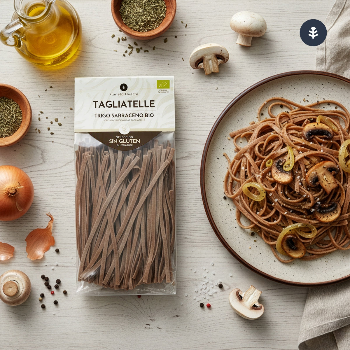Tallarines de trigo sarraceno ECO sin gluten Planeta huerto 350 g