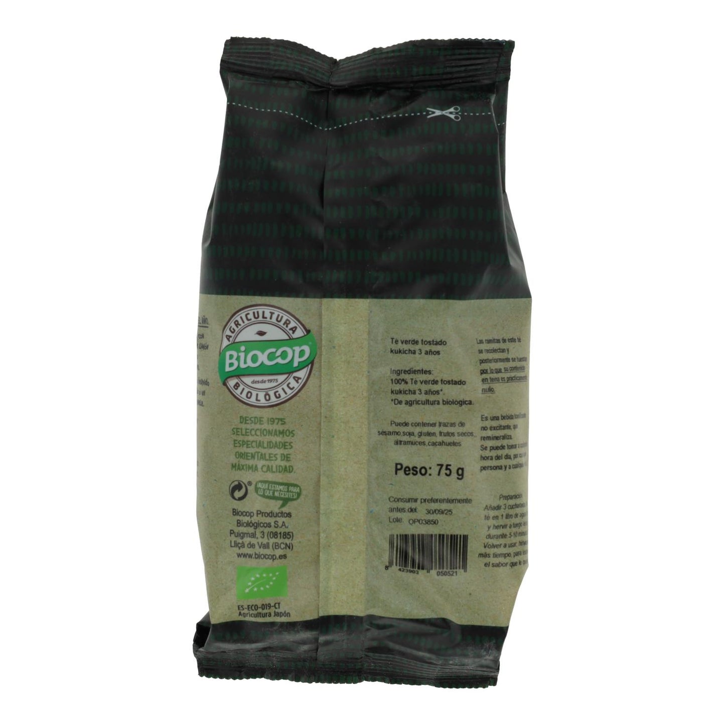 Té Verde Tostado Kukicha 3 años Biocop, 75 g
