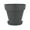 Pack maceta con plato color antracita Tes 26 x 24 cm