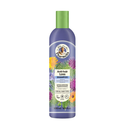 Champú Stop Caída con Romero Aromático y Bardana Nutritiva, Mama Pharmelia, 500ml
