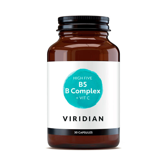 HIGH FIVE™ B-Complex con Ascorbato de Magnesio Viridian, 30 cápsulas veganas