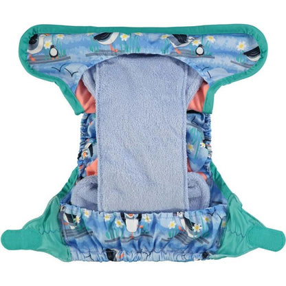Pañal de Tela de Bambú blue Puffin Close Pop-In Velcro