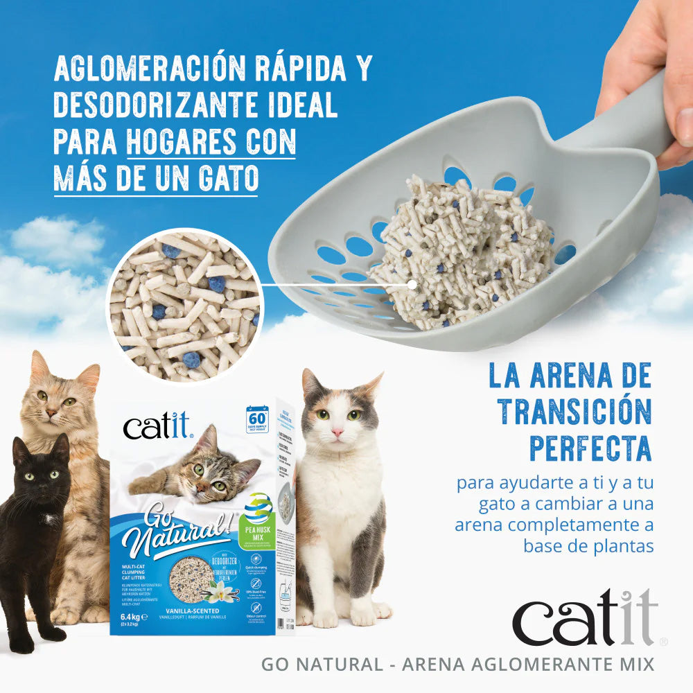 Arena aglomerante ecológica Mix aroma vainilla Go Natural! 6,4 kg Catit