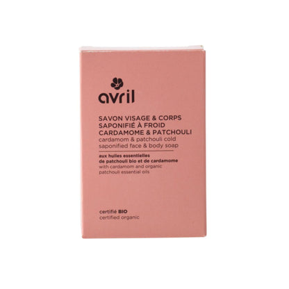 Jabón para rostro y cuerpo proceso en frío de cardamomo y pachulí Avril 100 g