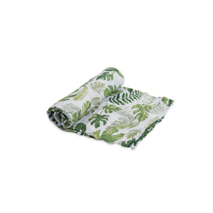 Muselina Algodon Tropical Leaf 120x120