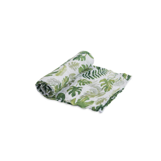 Muselina Algodon Tropical Leaf 120x120