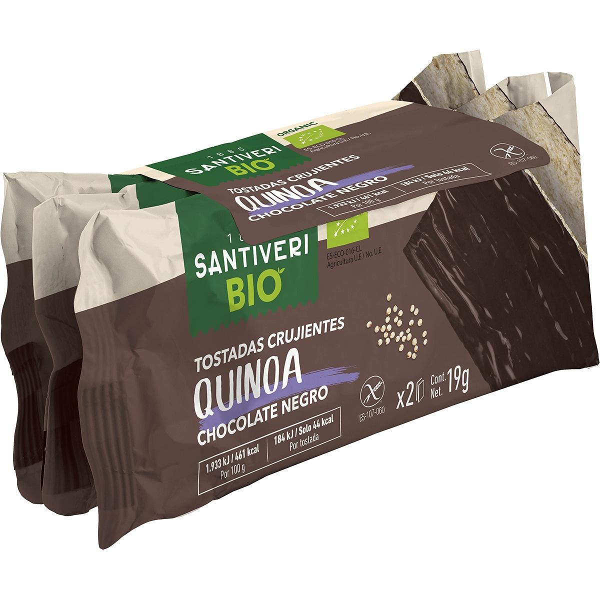 Tostadas crujientes con quinoa y chocolate negro BIO 3x57 g