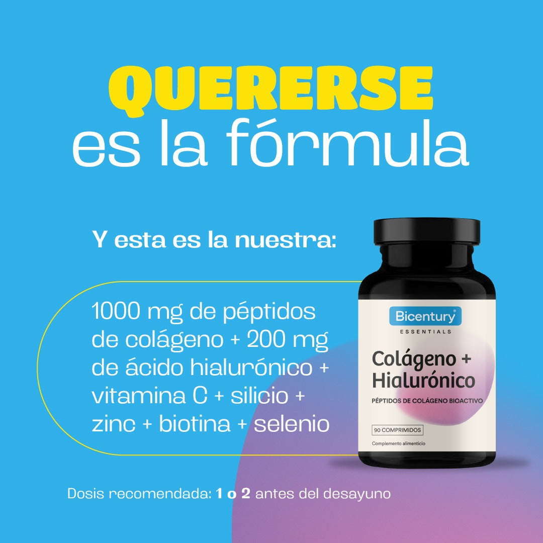Colágeno Ácido Hialurónico BICENTURY 90 comprimidos