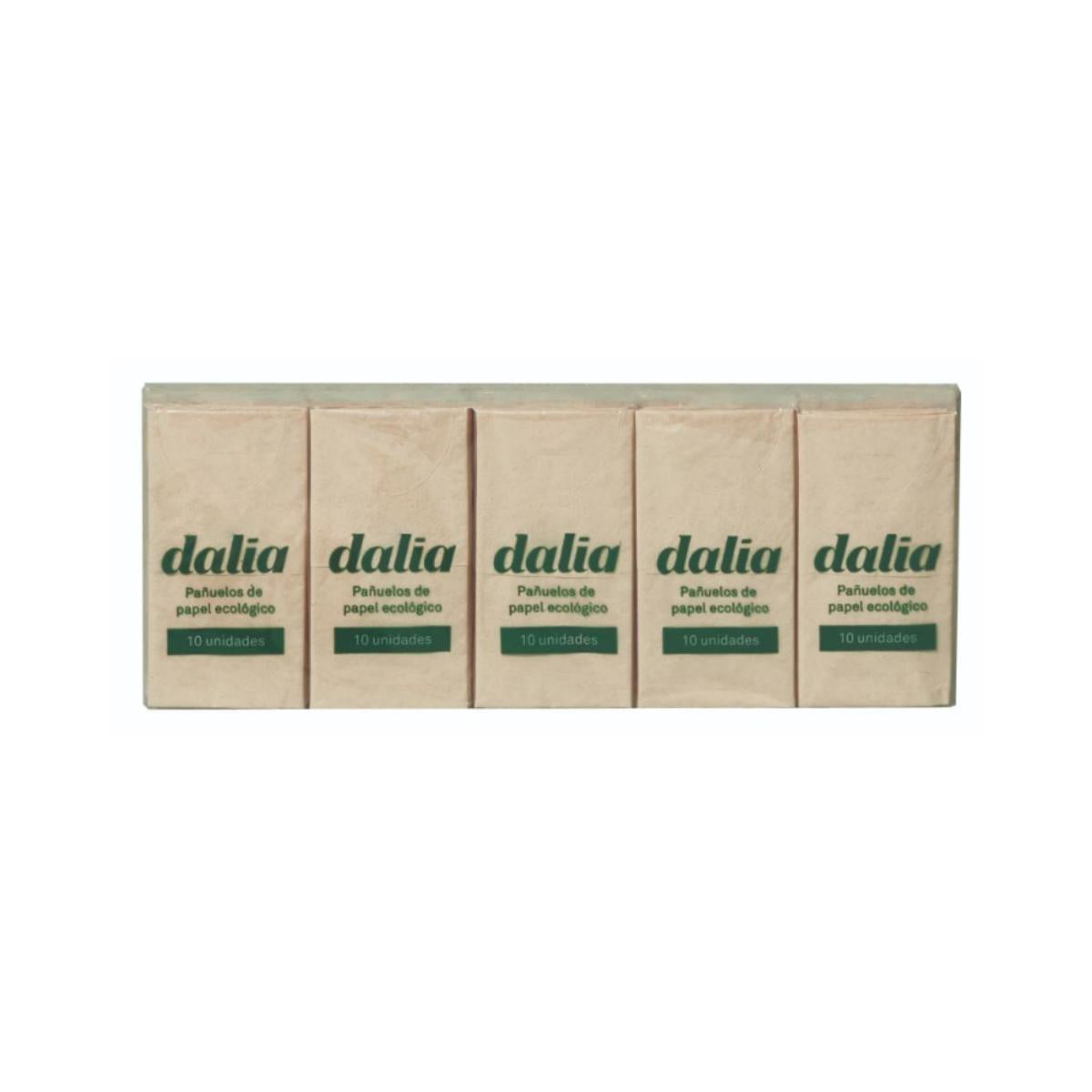 Pack de 10 Paquetes de Pañuelos de Bolsillo Bio sin Blanquear. Dalia