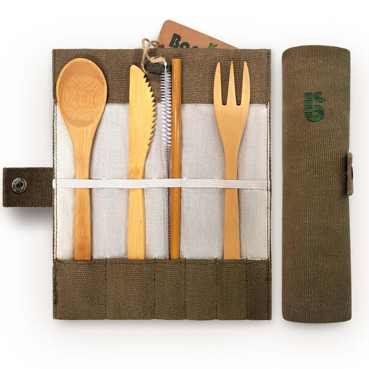 Set de Cubiertos Madera Bambaw