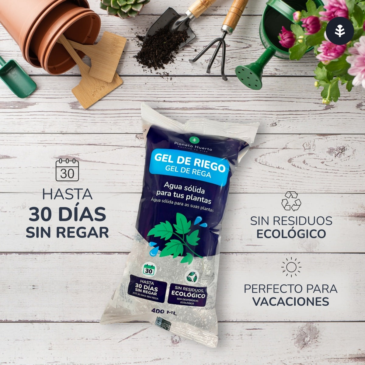 Pack 4 x Gel de Riego Planeta Huerto 400 ml