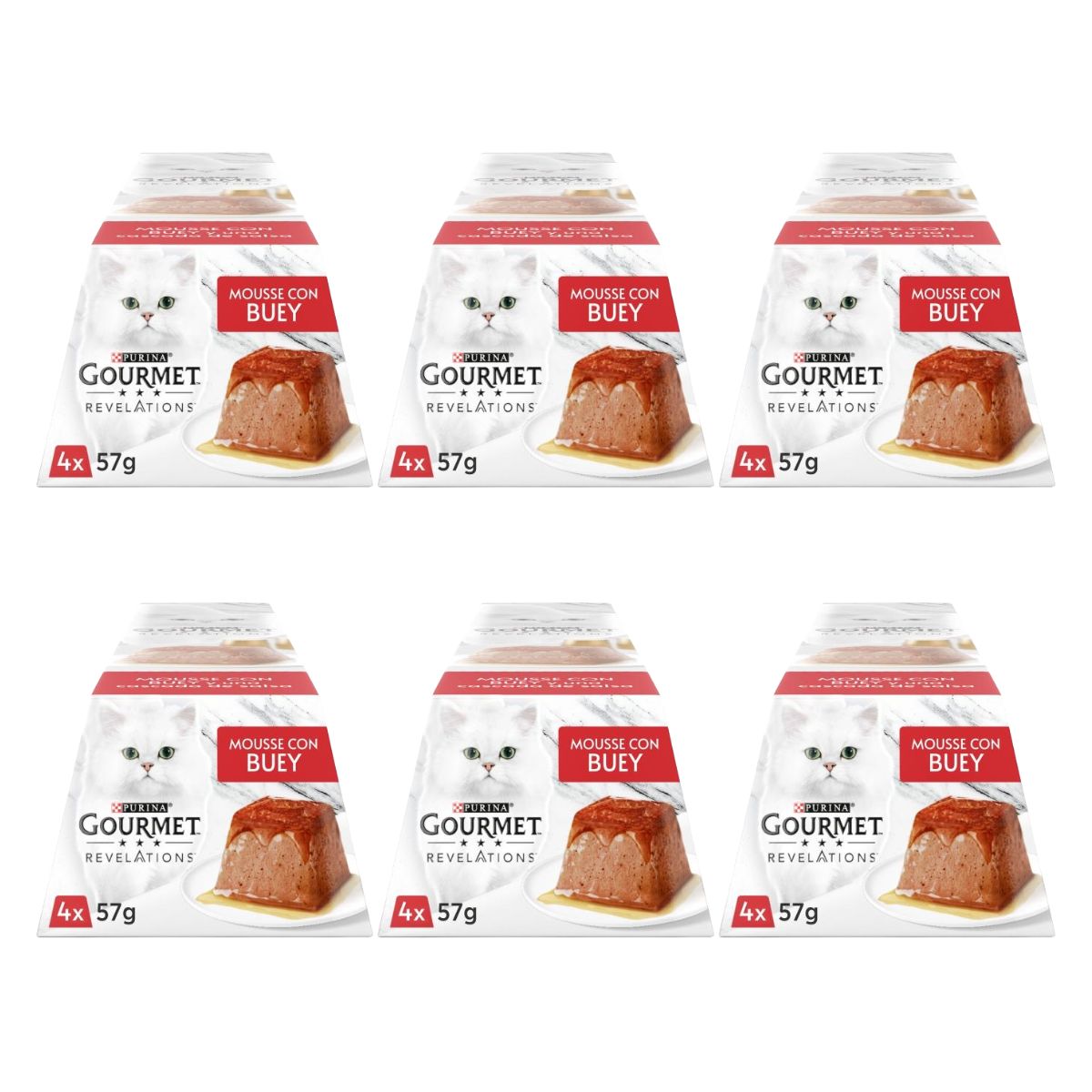 Pack 6 x GOURMET REVELATIONS Mousse Ternera  (4x57g)