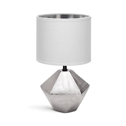 Lampara de mesa Cerámica E14 Plateada