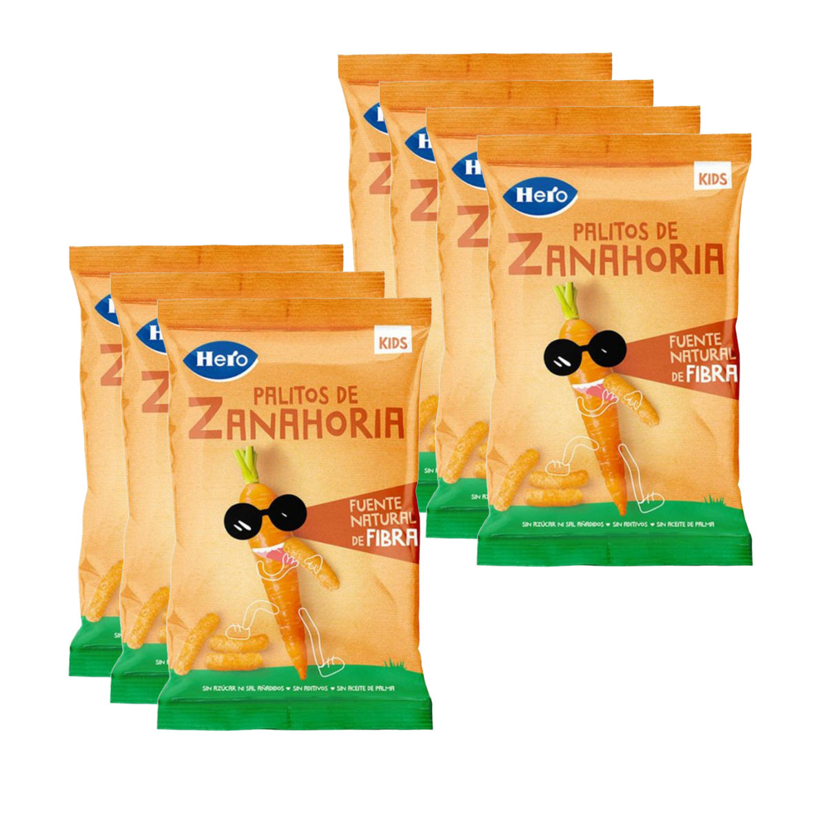 Pack 7x Palitos de zanahoria  30 g-Hero Kids